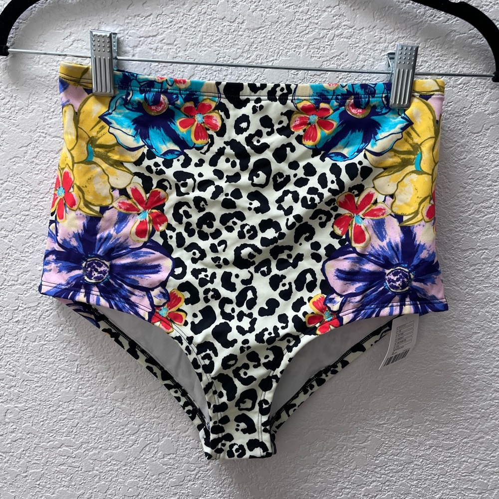 OUT FROM UNDER- HIGH WAISTED SWIM BOTTOMS-SIZE M